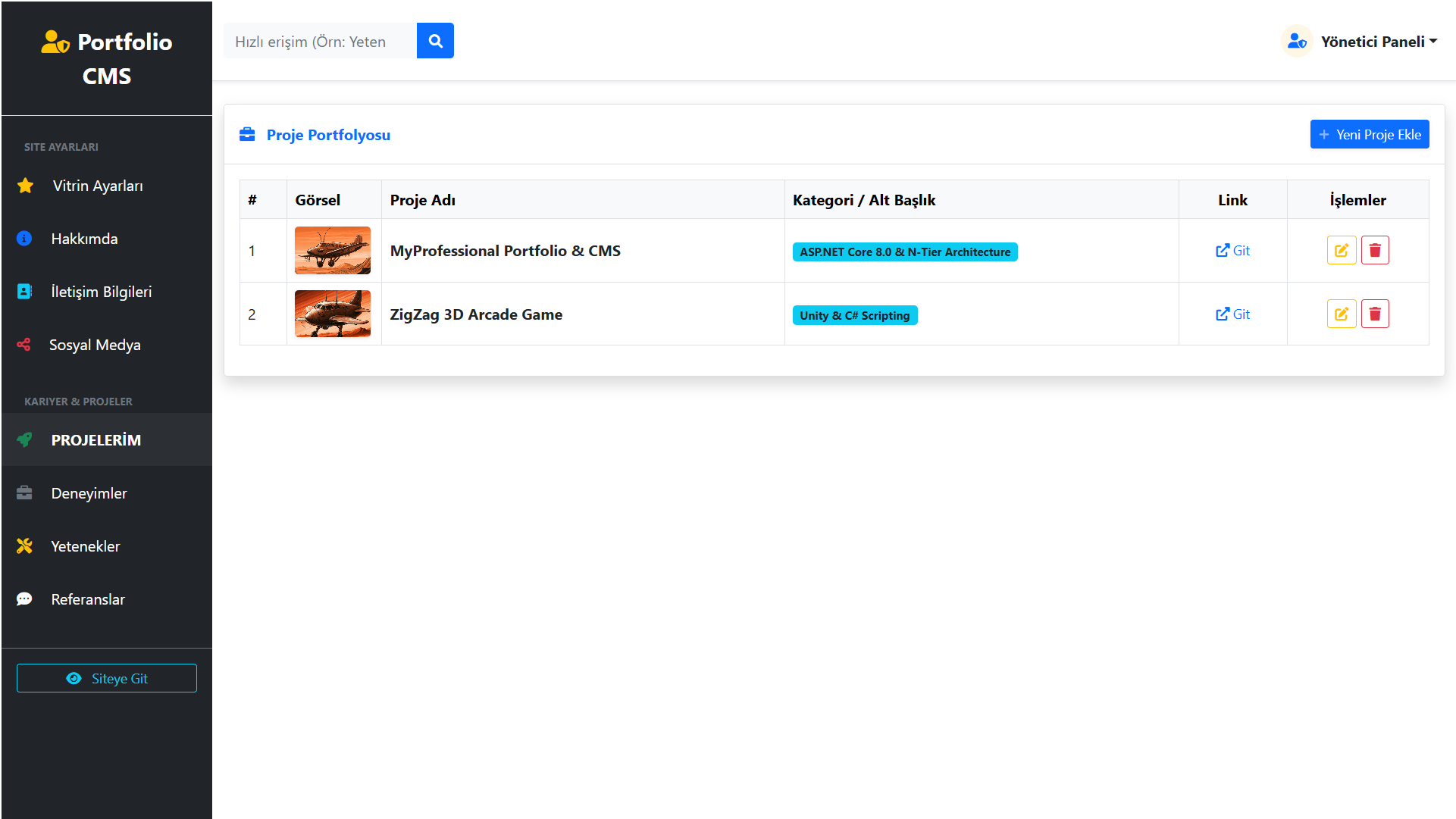 MyProfessional Portfolio & CMS